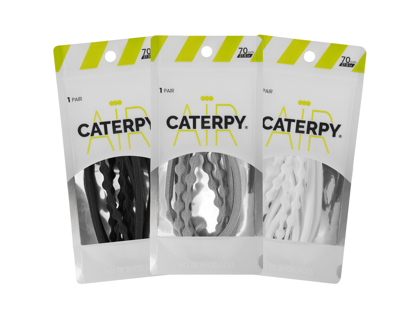 Caterpy Air- 休閒免綁波波鞋帶 (三對)