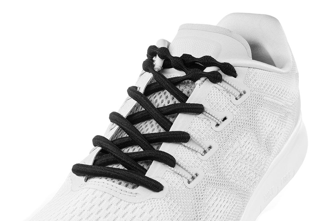 Black Sport Casual Caterpy No Tie Laces