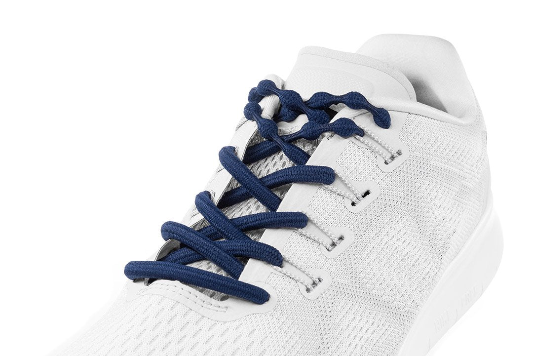 Navy Blue Sport Casual Caterpy No Tie Laces