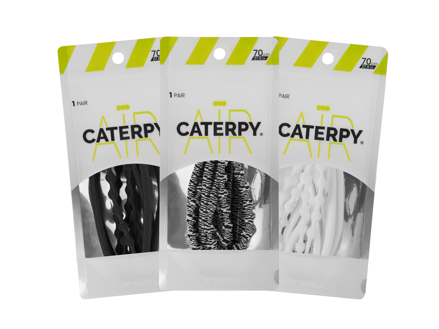 Caterpy Air- 休閒免綁波波鞋帶 (三對)