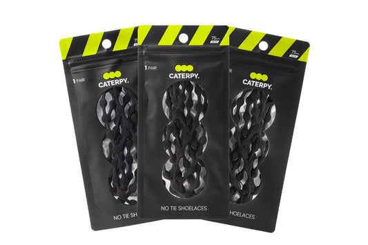 Caterpy Run - No Tie Shoelaces for Performance (3-pack)