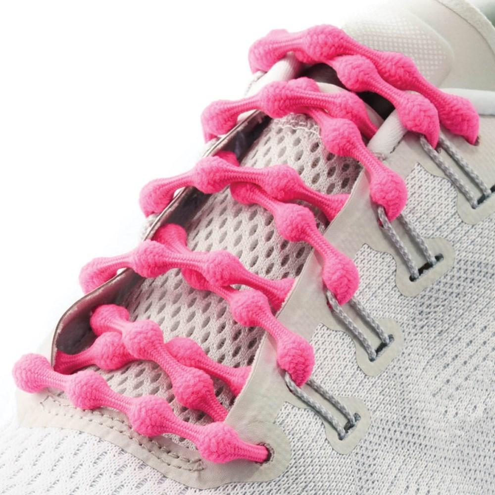 pink elastic Caterpy No Tie Shoelaces