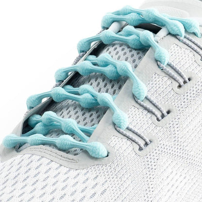 glacier blue elastic Caterpy No Tie Shoelaces