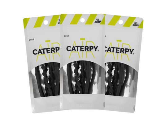 Caterpy Air - No Tie Shoelaces for Lifestyle (3-pack)