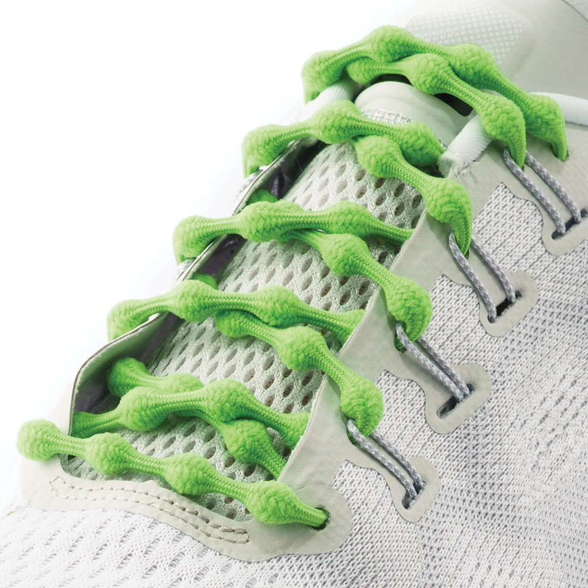 cactus green elastic Caterpy No Tie Shoelaces