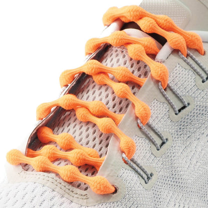 orange elastic Caterpy No Tie Shoelaces