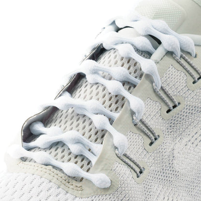 white elastic Caterpy No Tie Shoelaces